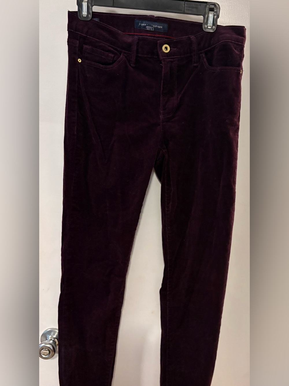 Tommy Hilfiger Plum Corduroy Skinny Pants Size 4